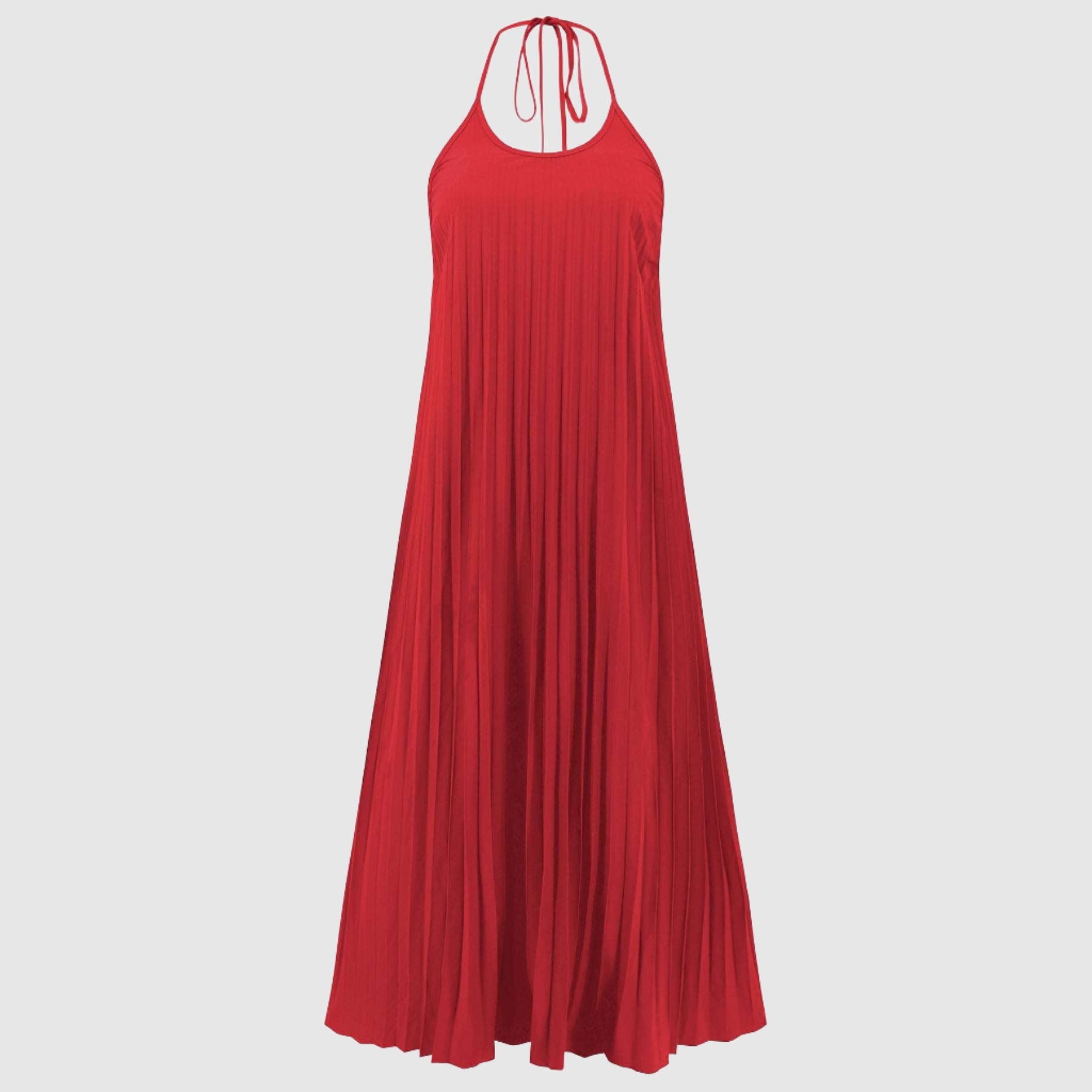 Women's Casual Loose A-line Pleated Dress - ChoreGirl