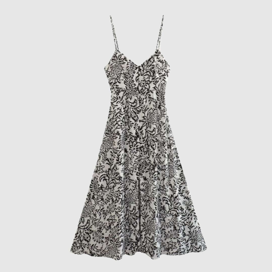 Women's Casual and Simple Slit Design Long Vacation Style Summer Dress - ChoreGirl