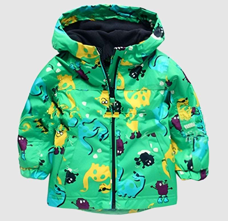 Baby Boy's Cute Dinosaur Windproof And Rainproof Hooded Jacket or Pants (NOT A SET) - ChoreGirl
