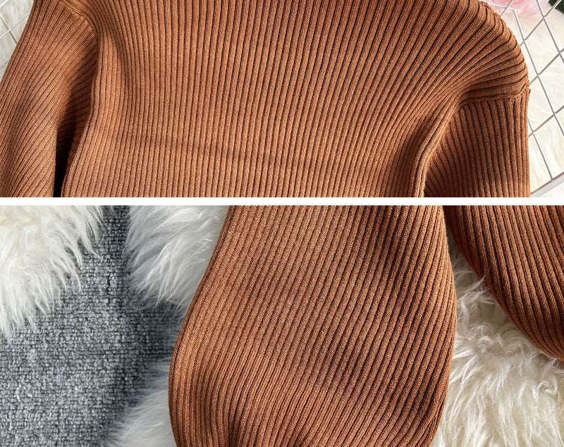 Women's Casual Skirt and Jumper Two-piece Outfit Set - ChoreGirl