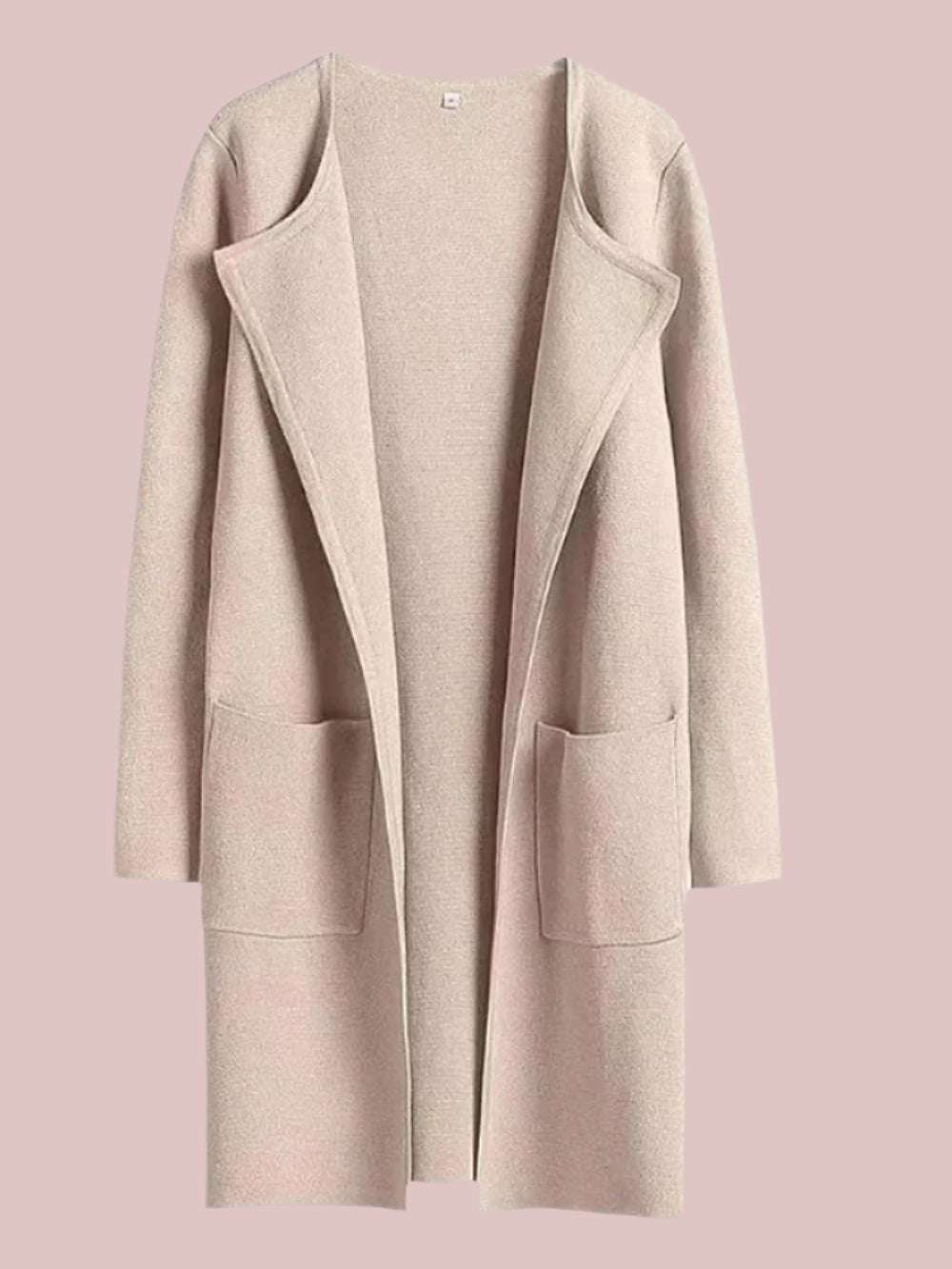 Light pink coat on a white background