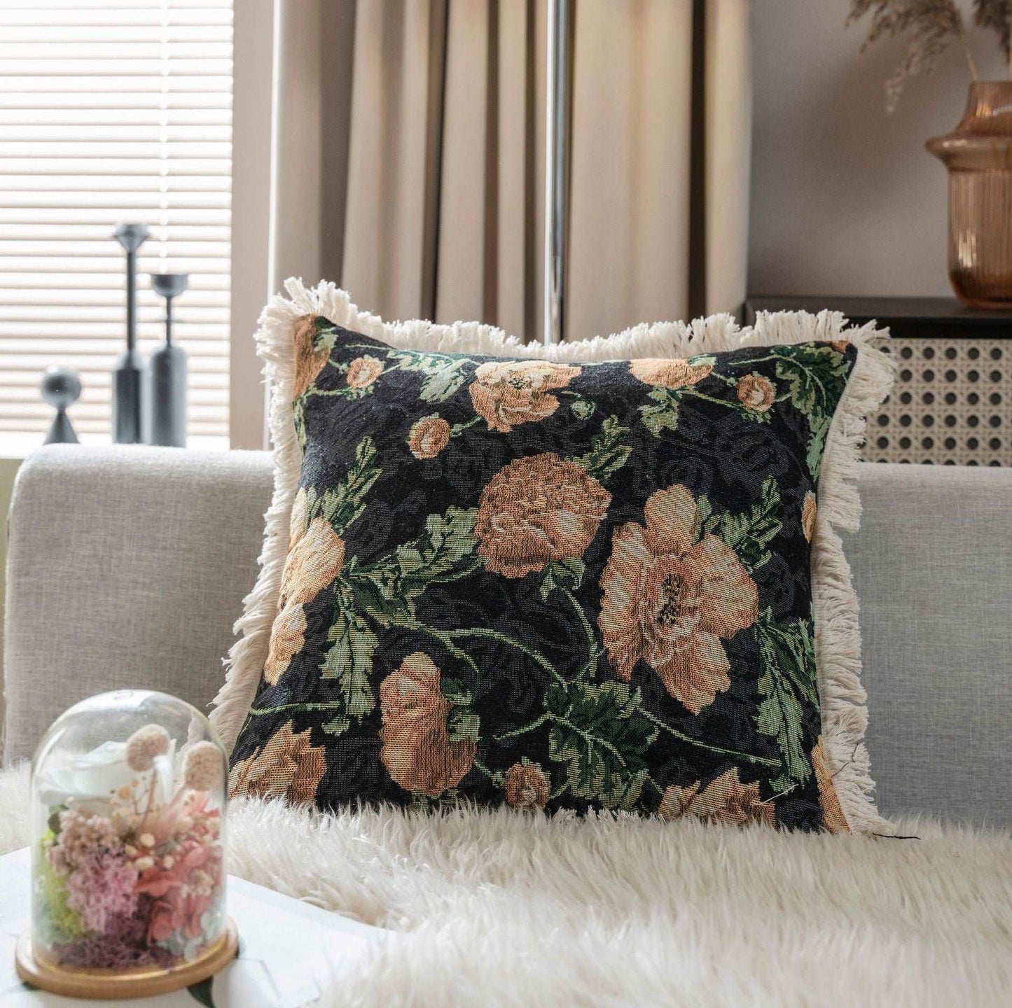 American Jacquard Multicolor Couch Pillow Case (NO INSERT PILLOW) - ChoreGirl