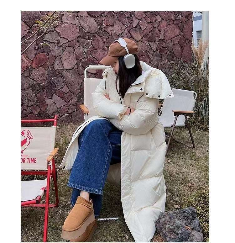 Women's Long Loose Over-knee Cotton-padded Coat - ChoreGirl