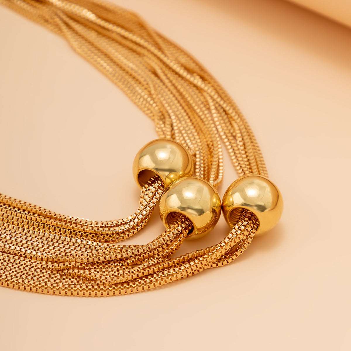 Women's Exaggerated Bold Metal Ball Pendant Necklace - ChoreGirl