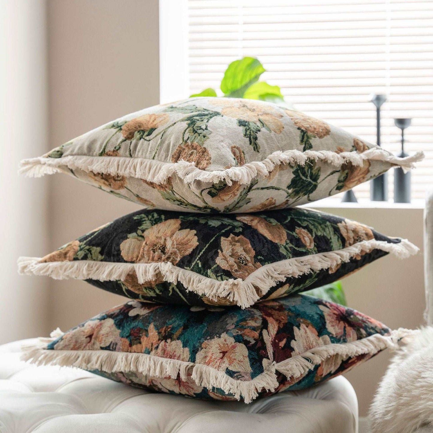 American Jacquard Multicolor Couch Pillow Case (NO INSERT PILLOW) - ChoreGirl