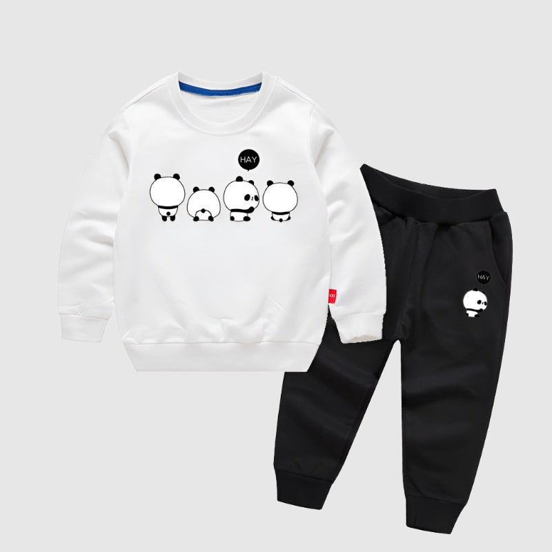 Kids Custom Design Long-sleeved Sweatshirt and Sweatpants Two piece Outfit Set | PERSONALIZED - ChoreGirl