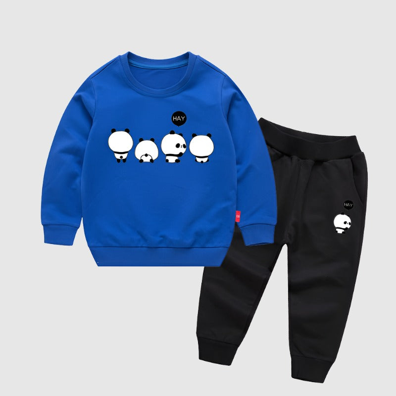 Kids Custom Design Long-sleeved Sweatshirt and Sweatpants Two piece Outfit Set | PERSONALIZED - ChoreGirl