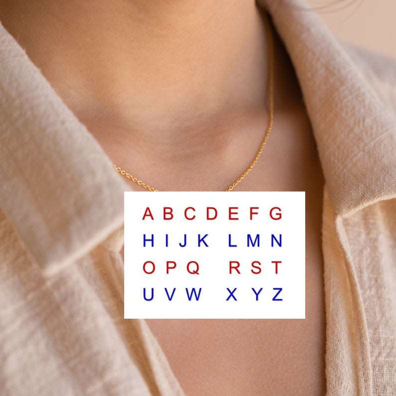 Simple and Elegant Stainless Steel Letter Necklace - ChoreGirl