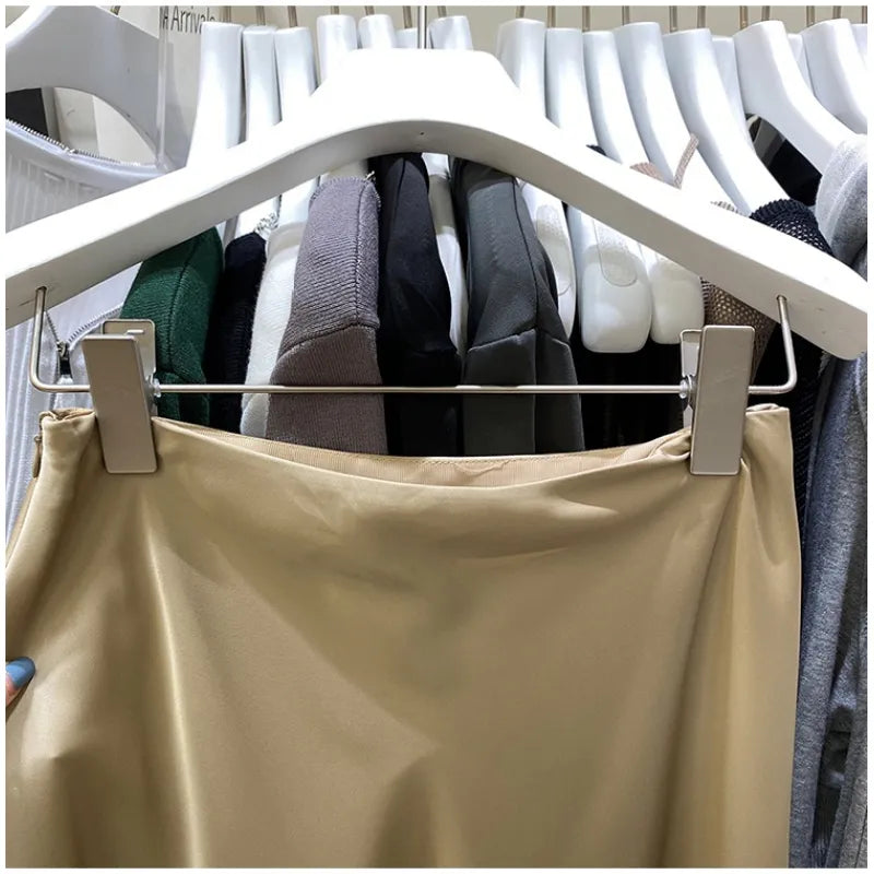 Women's Elegant Triacetate Satin Casual Elastic Waist Skirt - ChoreGirl