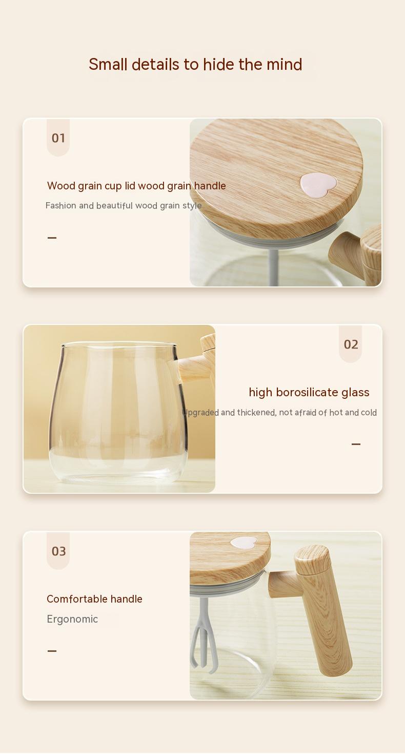 Electric 400ML Self Stirring Glass Mug - ChoreGirl