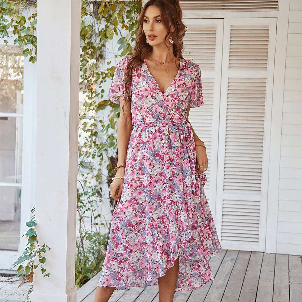 Women's Flowy Chiffon Summer Dress - ChoreGirl
