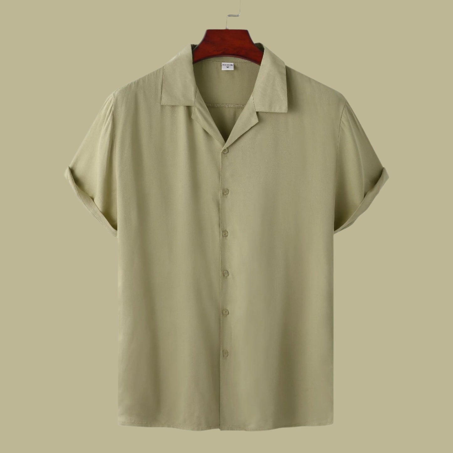 Men's Casual Solid Color Short Sleeved Button-up Shirt - ChoreGirl