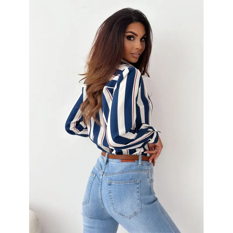 Women's Casual Collar Button-up Shirt - ChoreGirl