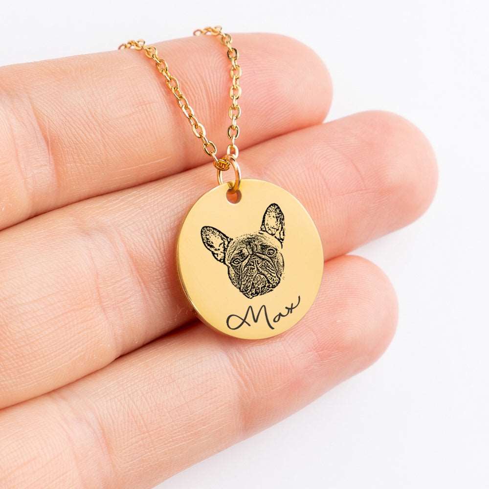 Custom Unisex Pet Portrait Necklace | PERSONALIZED - ChoreGirl