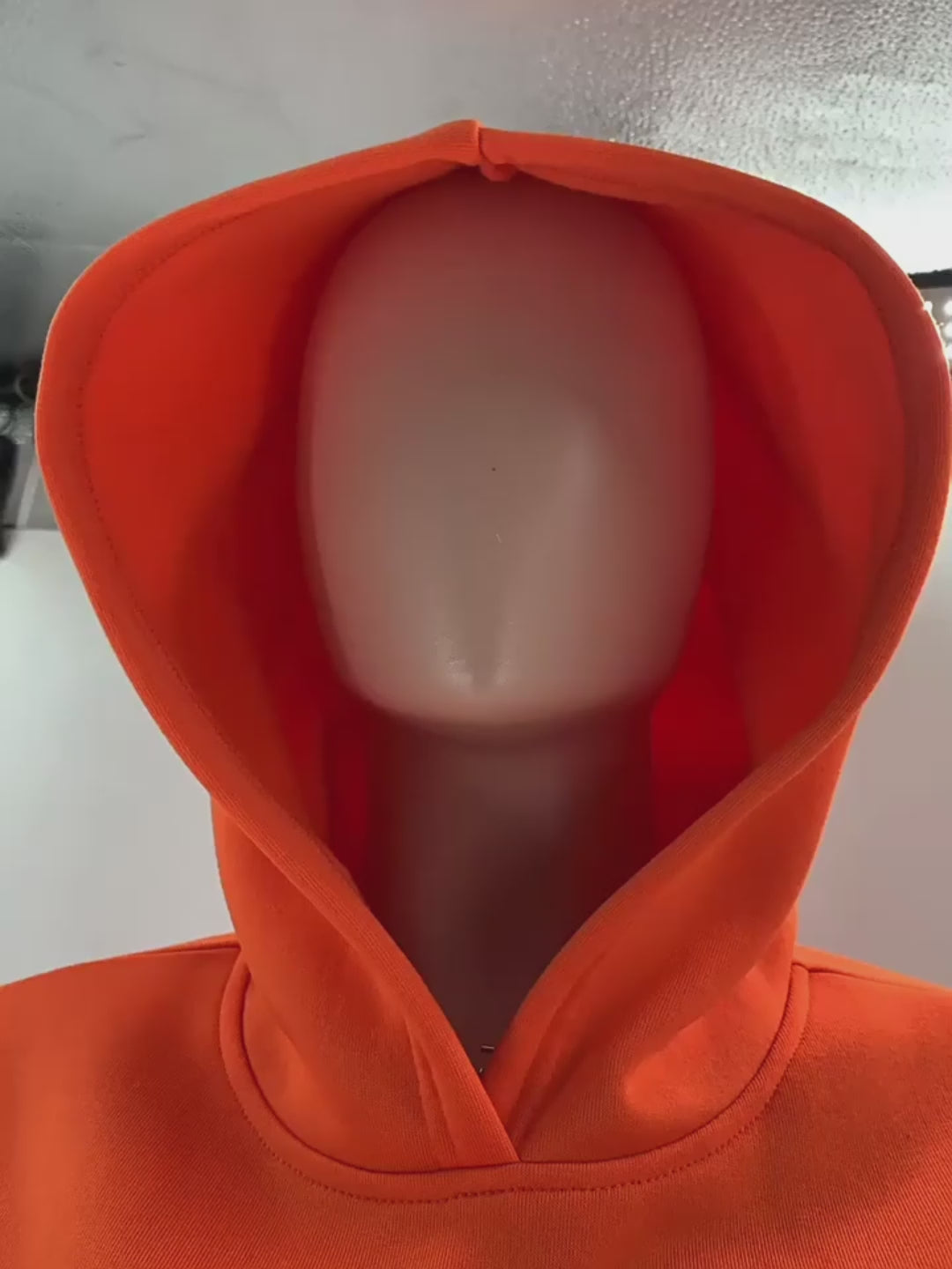 Women's Solid Color Long Sleeved Hooded Pullover Set viseo