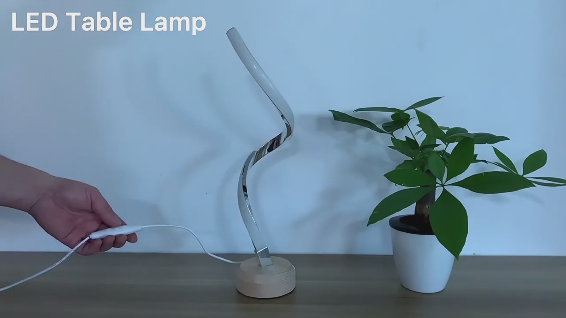 Modern Curved LED Spiral Table Lamp