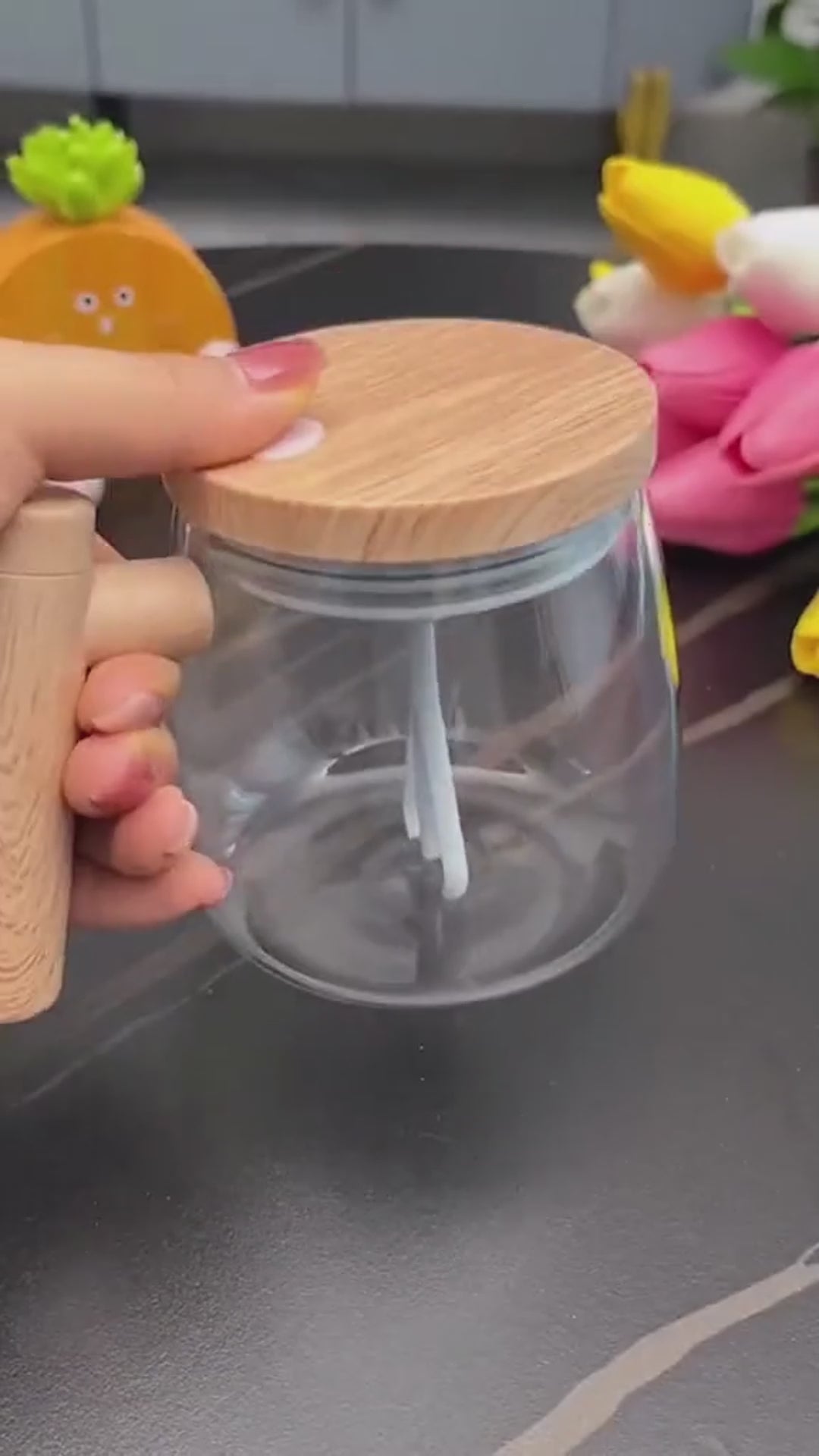 Electric 400ML Self Stirring Glass Mug