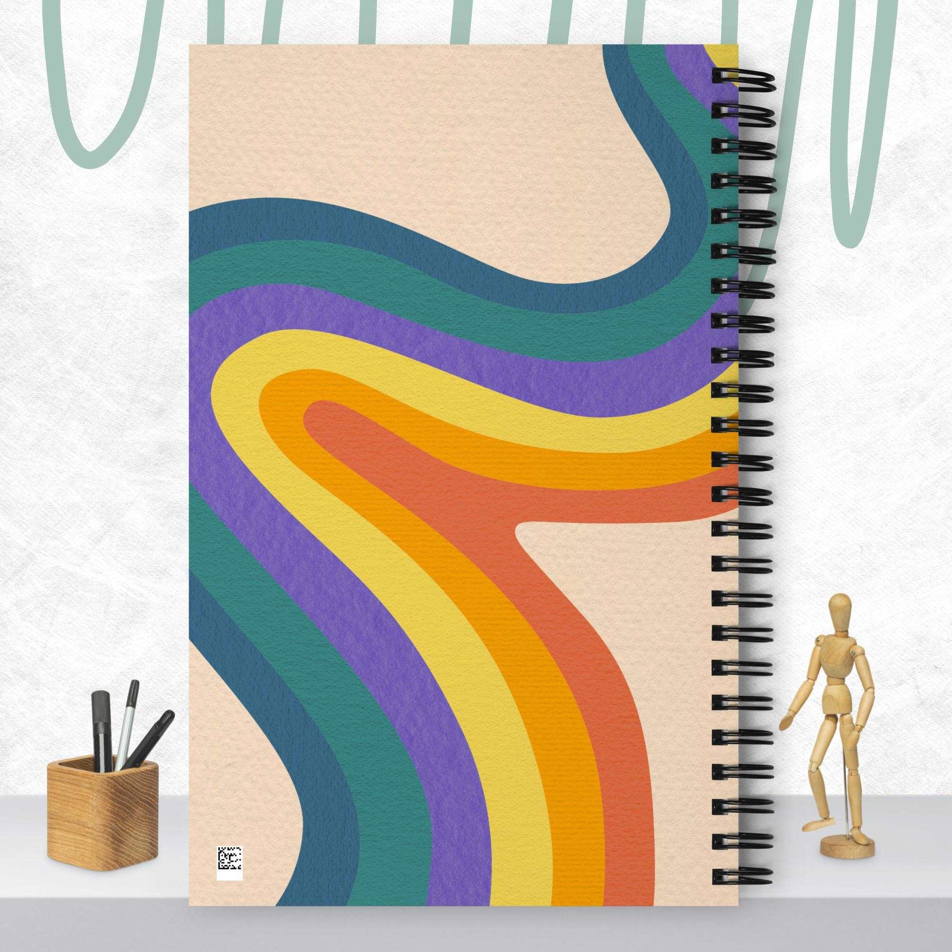 Custom Retro Design Spiral Notebook, 140 pages | PERSONALIZED - ChoreGirl