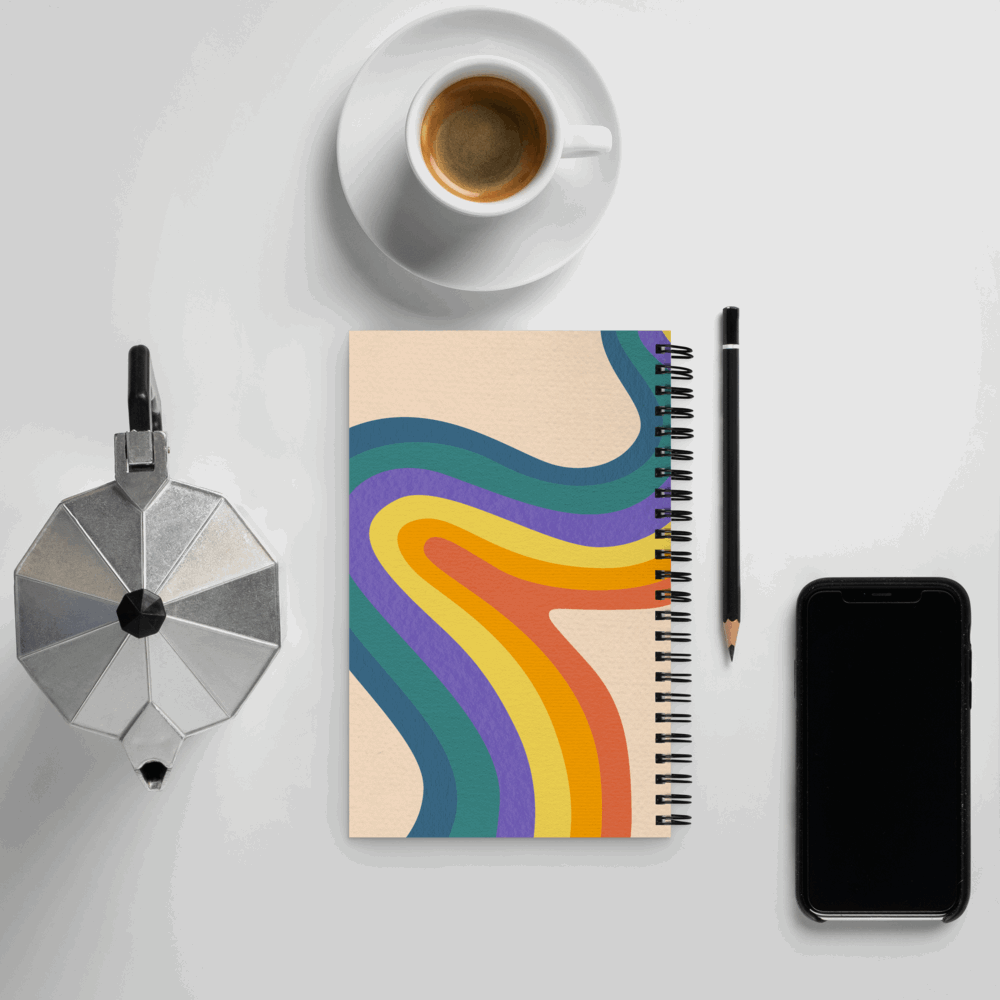 Custom Retro Design Spiral Notebook, 140 pages | PERSONALIZED - ChoreGirl