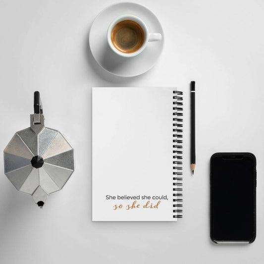 Custom Minimalist Woman Silhouette Spiral Notebook, 140 pages | PERSONALIZED - ChoreGirl