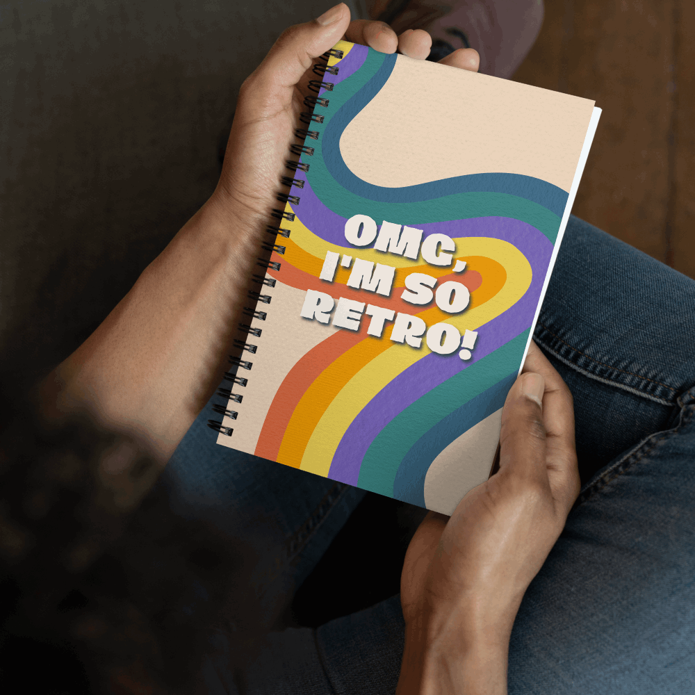 Custom Retro Design Spiral Notebook, 140 pages | PERSONALIZED - ChoreGirl