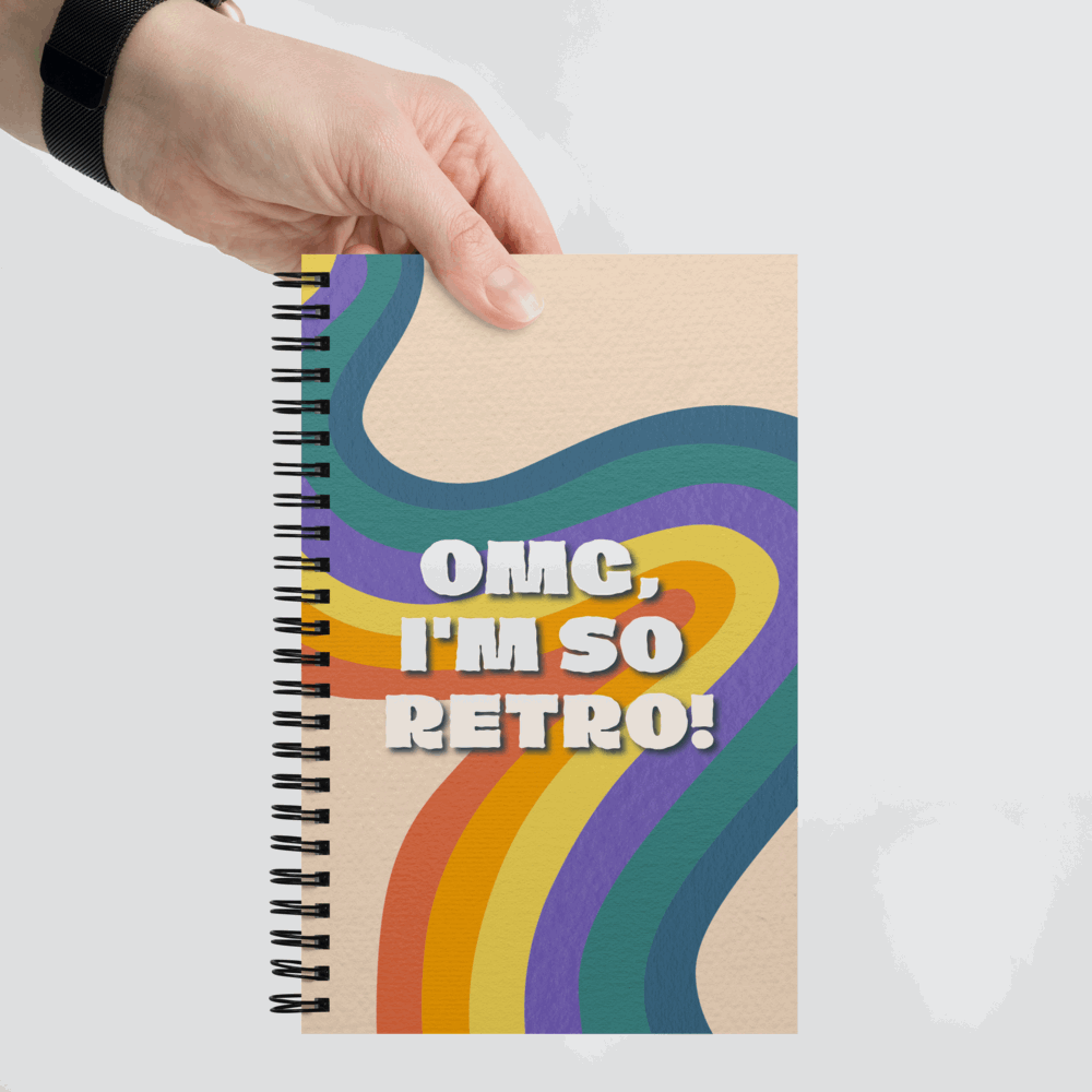 Custom Retro Design Spiral Notebook, 140 pages | PERSONALIZED - ChoreGirl