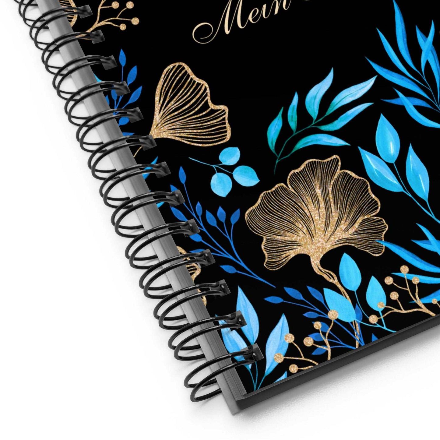 Blue Flower Garden Design Spiral Notebook, 140 pages - ChoreGirl