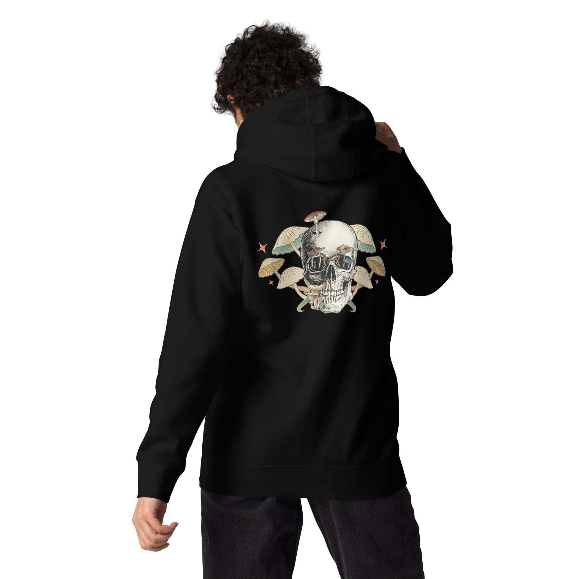 Custom Unisex Mushroom Skull Hoodie | PERSONALIZED - ChoreGirl