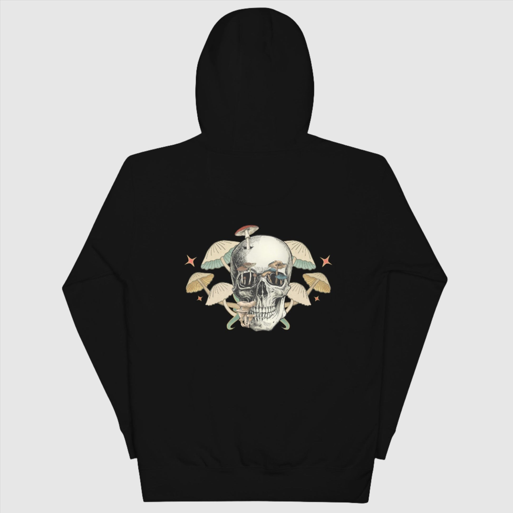 Custom Unisex Mushroom Skull Hoodie | PERSONALIZED - ChoreGirl