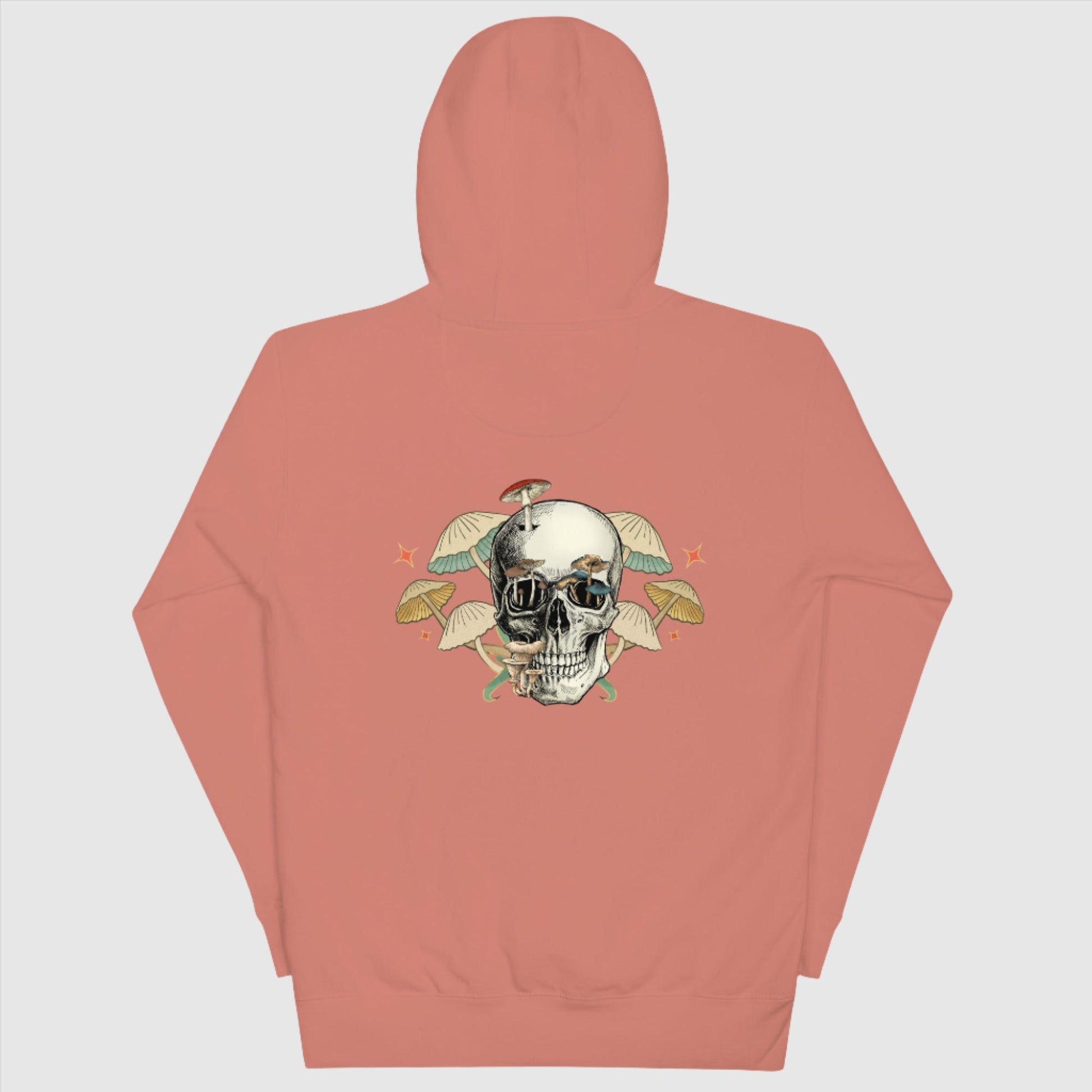 Custom Unisex Mushroom Skull Hoodie | PERSONALIZED - ChoreGirl