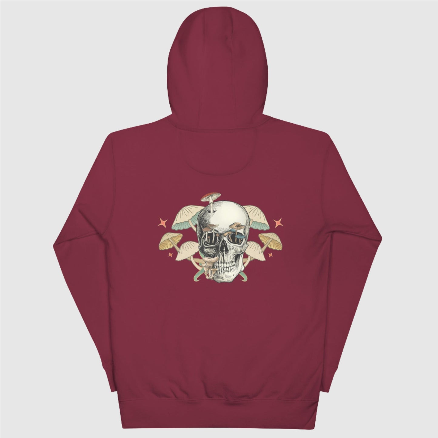 Custom Unisex Mushroom Skull Hoodie | PERSONALIZED - ChoreGirl