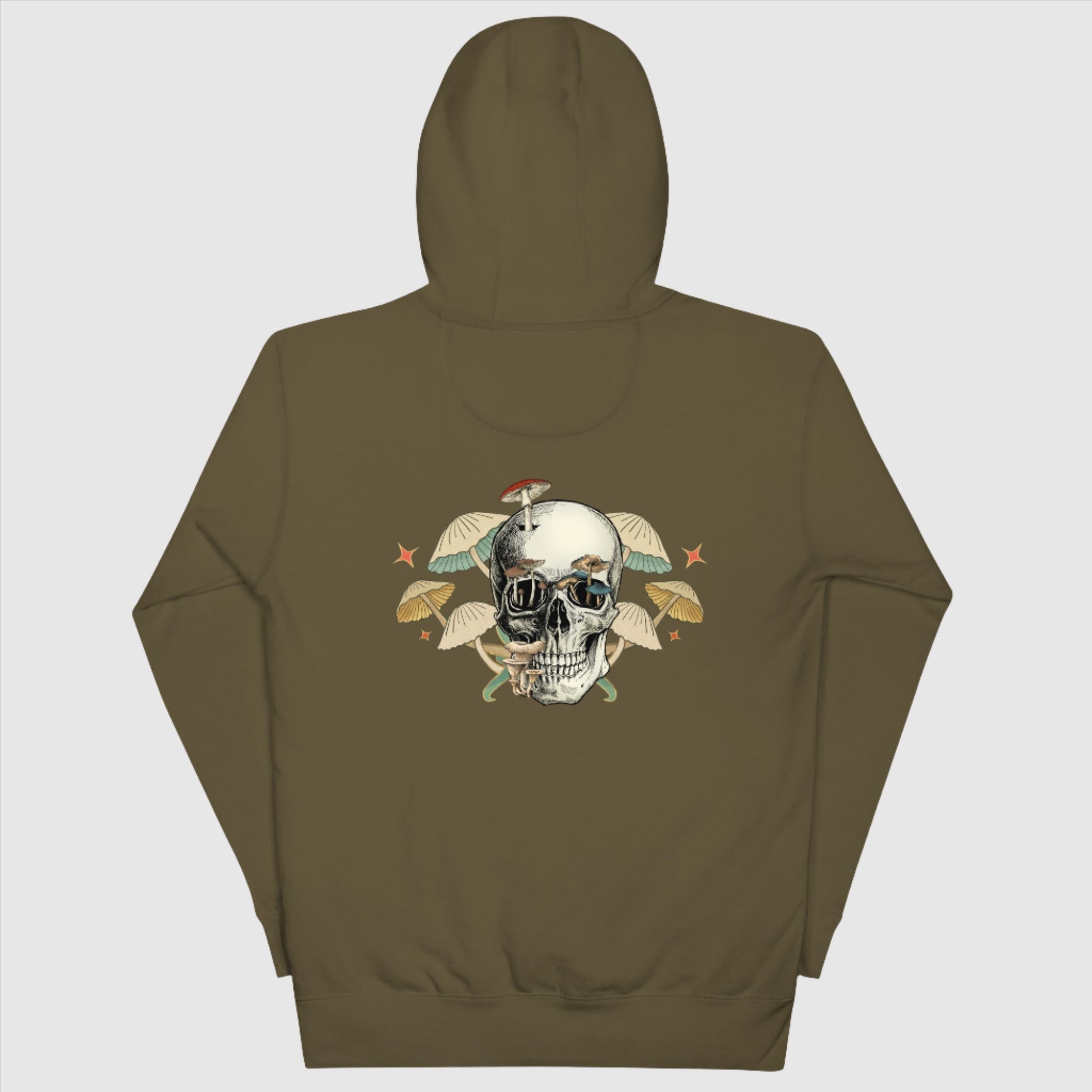 Custom Unisex Mushroom Skull Hoodie | PERSONALIZED - ChoreGirl
