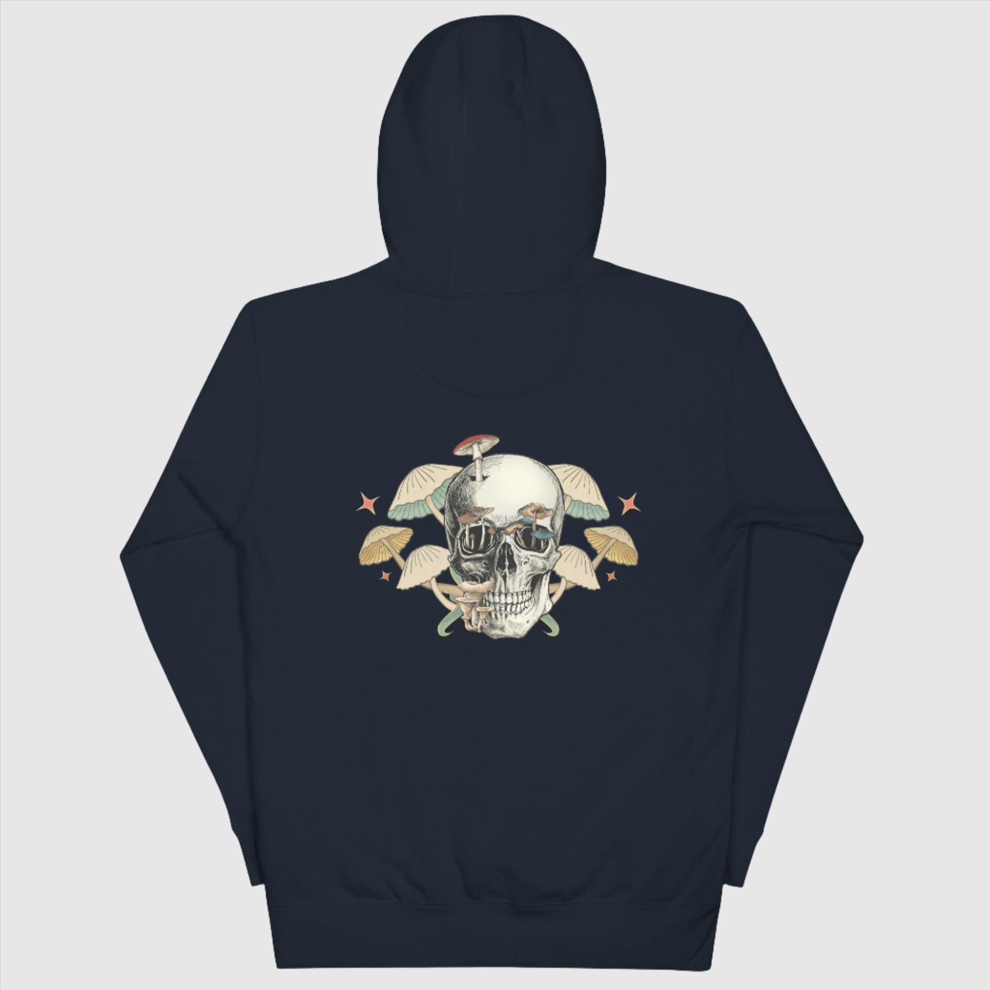 Custom Unisex Mushroom Skull Hoodie | PERSONALIZED - ChoreGirl