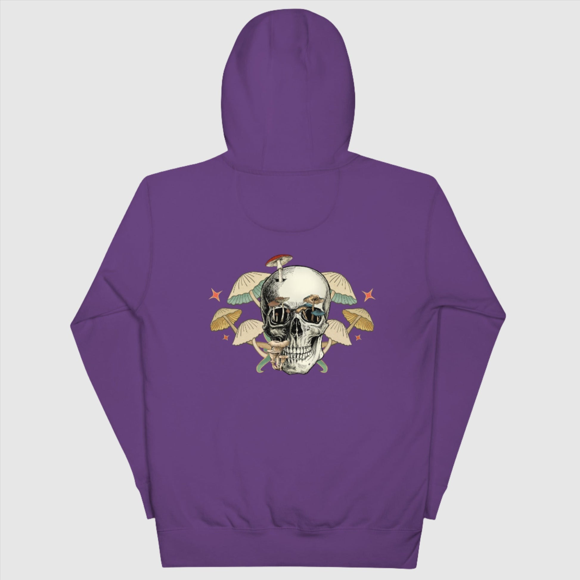 Custom Unisex Mushroom Skull Hoodie | PERSONALIZED - ChoreGirl