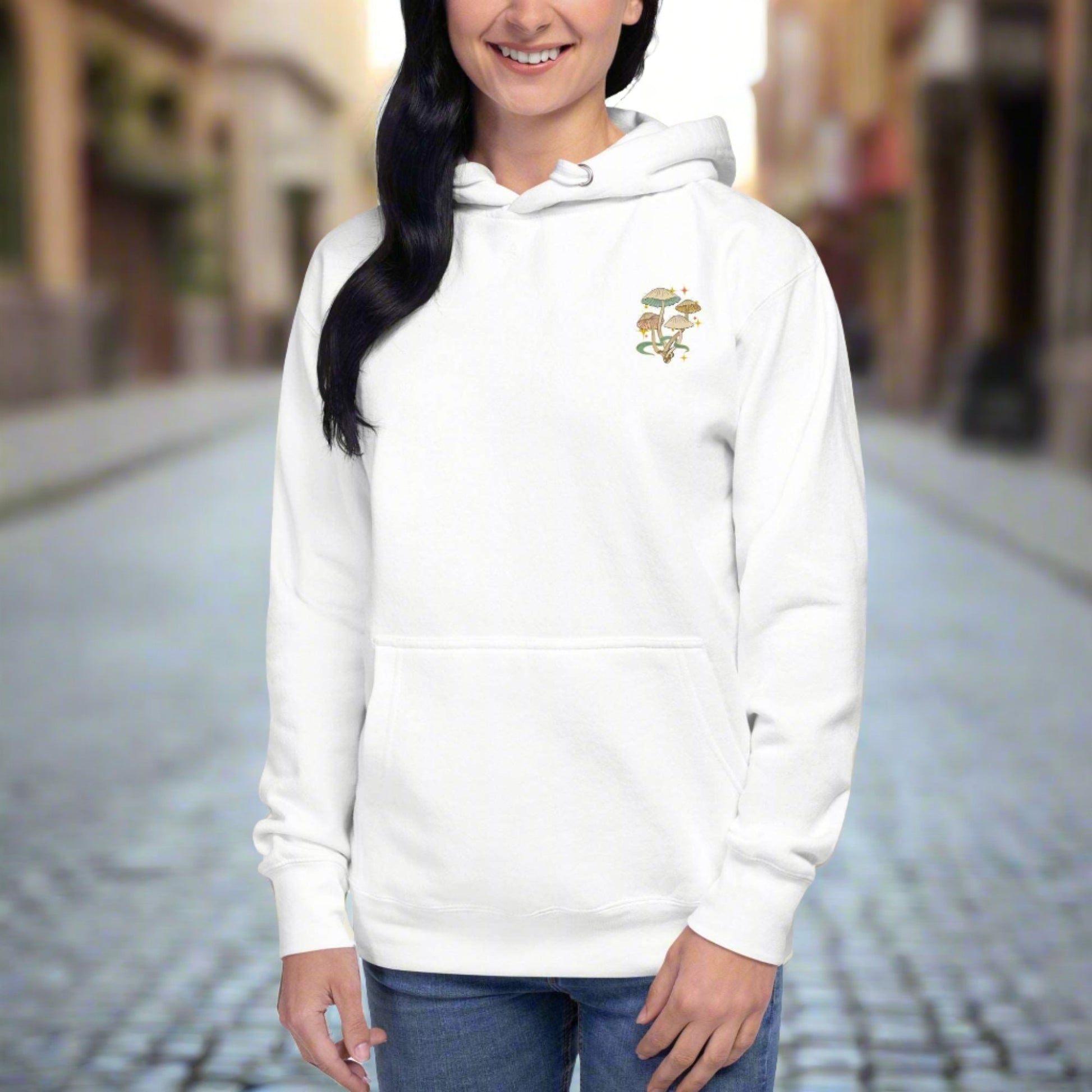 Custom Unisex Mushroom Skull Hoodie | PERSONALIZED - ChoreGirl