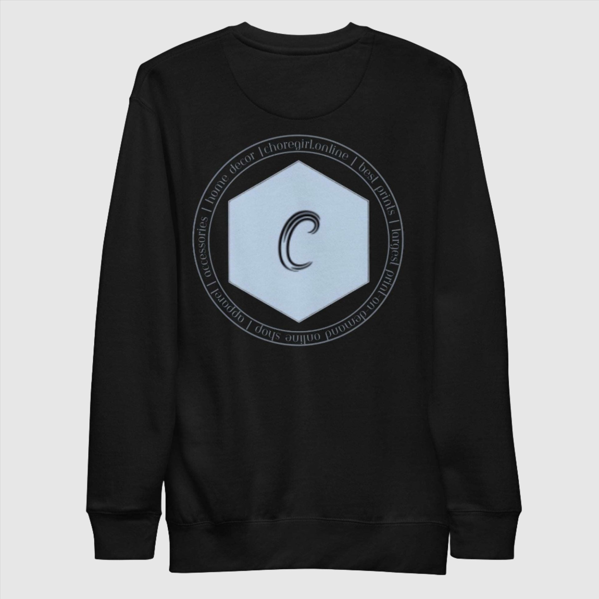 Custom Exclusive ChoreGirl LOGO Branded Unisex Premium Sweatshirt | PERSONALIZED - ChoreGirl