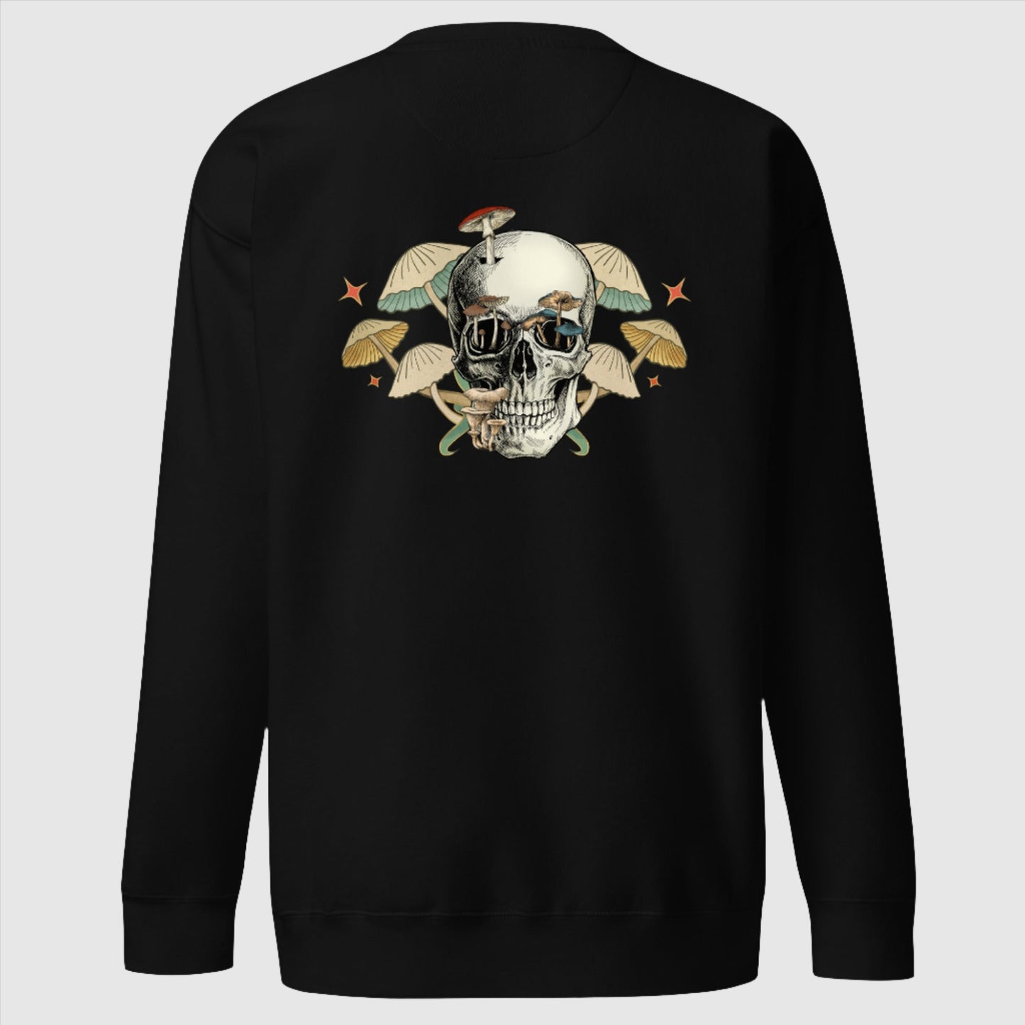 Custom Unisex Skull Mushroom Premium Sweatshirt | PERSONALIZED - ChoreGirl