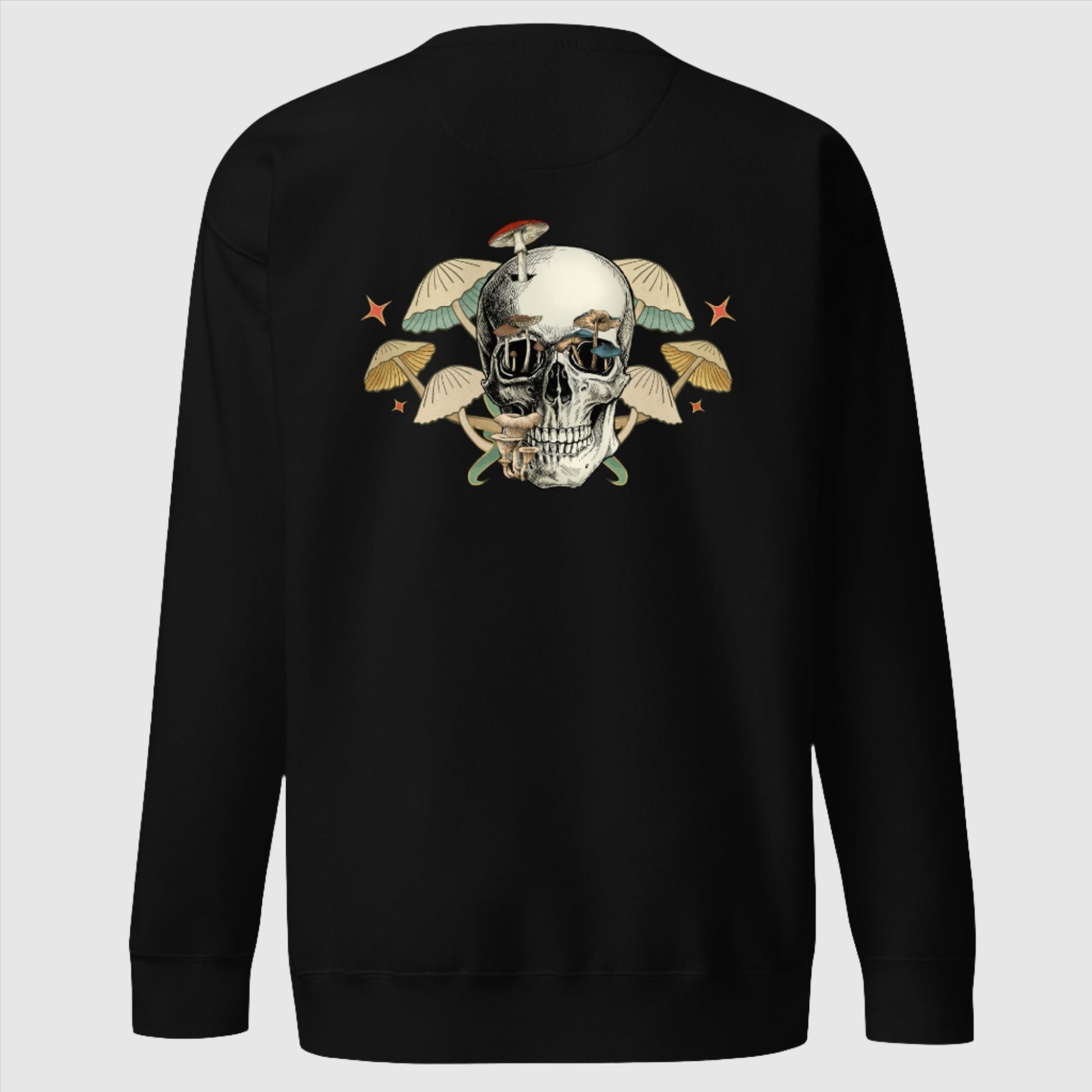 Custom Unisex Skull Mushroom Premium Sweatshirt | PERSONALIZED - ChoreGirl