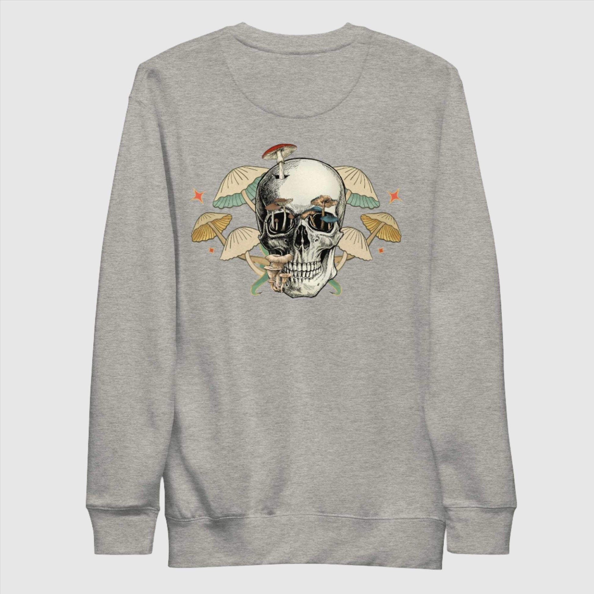 Custom Unisex Skull Mushroom Premium Sweatshirt | PERSONALIZED - ChoreGirl