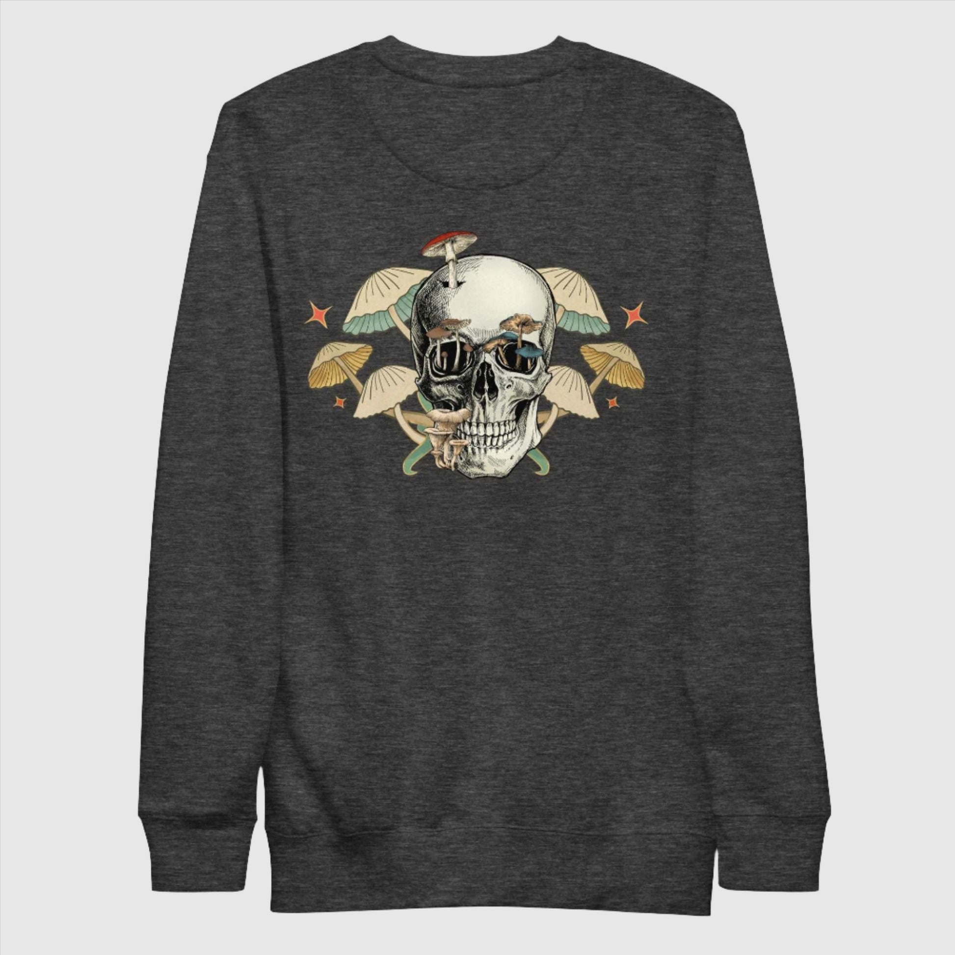 Custom Unisex Skull Mushroom Premium Sweatshirt | PERSONALIZED - ChoreGirl