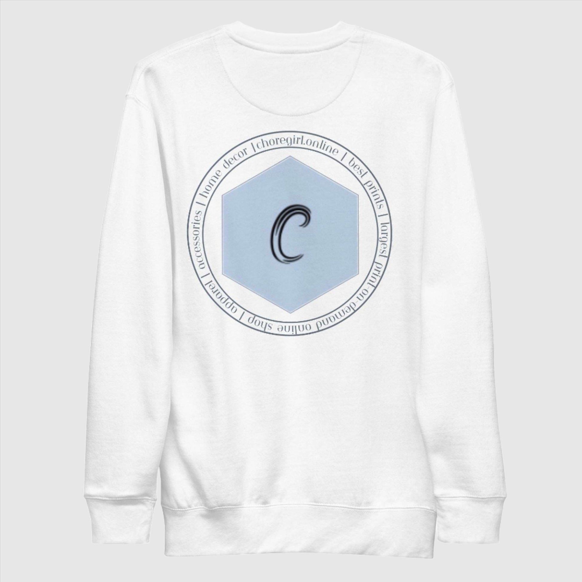Custom Exclusive ChoreGirl LOGO Branded Unisex Premium Sweatshirt | PERSONALIZED - ChoreGirl