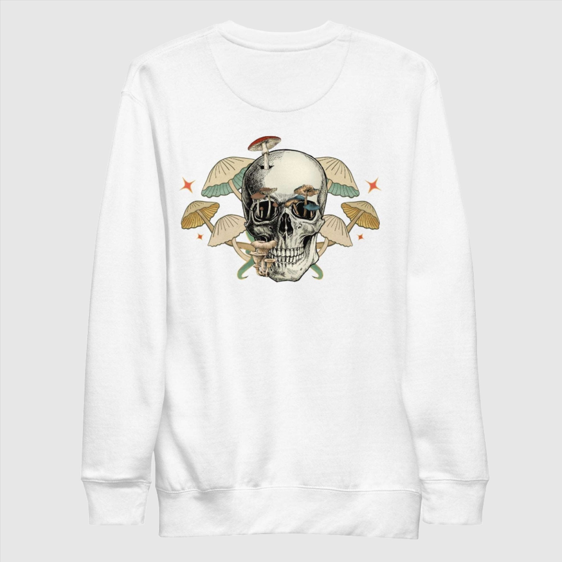 Custom Unisex Skull Mushroom Premium Sweatshirt | PERSONALIZED - ChoreGirl