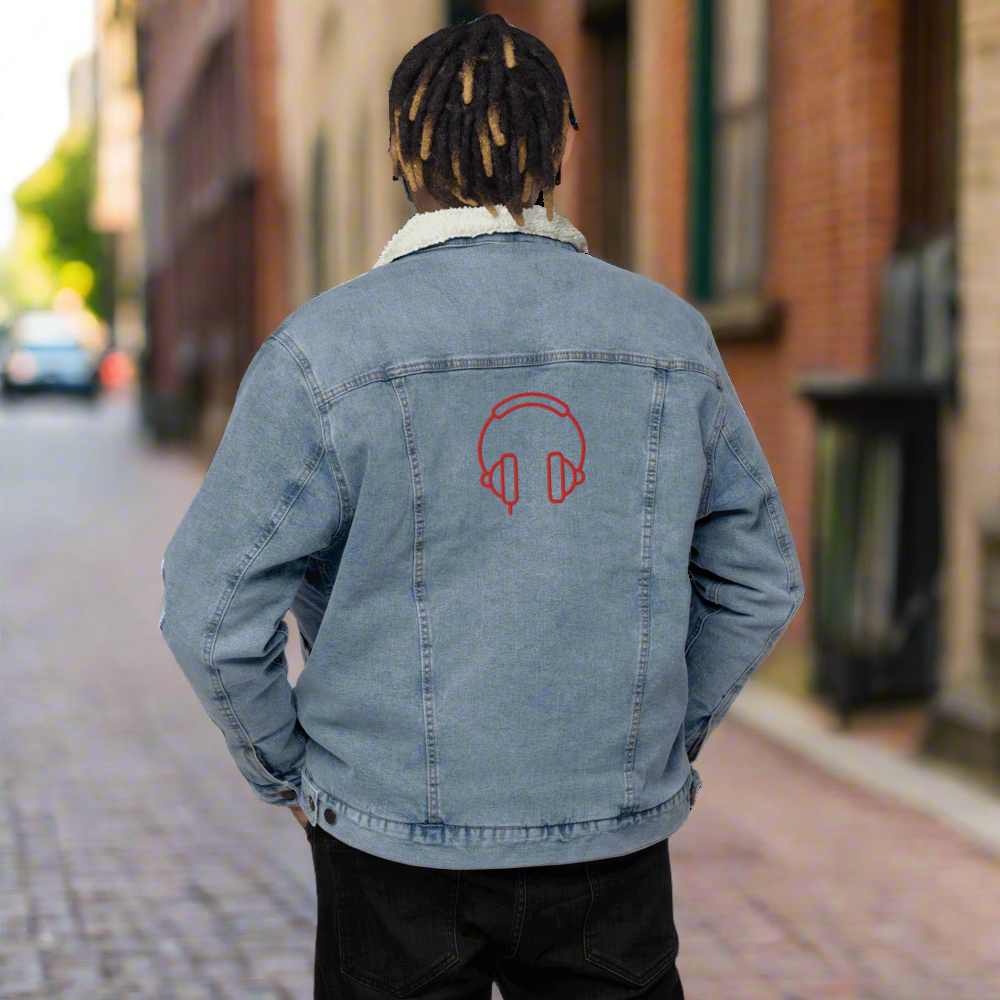 Custom Unisex Music Lover Denim Sherpa Jacket | PERSONALIZED - ChoreGirl