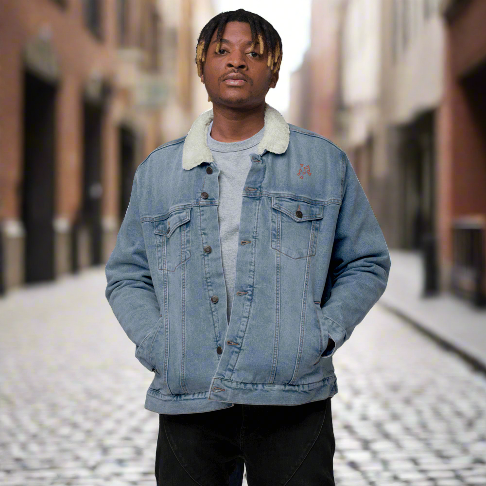 Custom Unisex Music Lover Denim Sherpa Jacket | PERSONALIZED - ChoreGirl