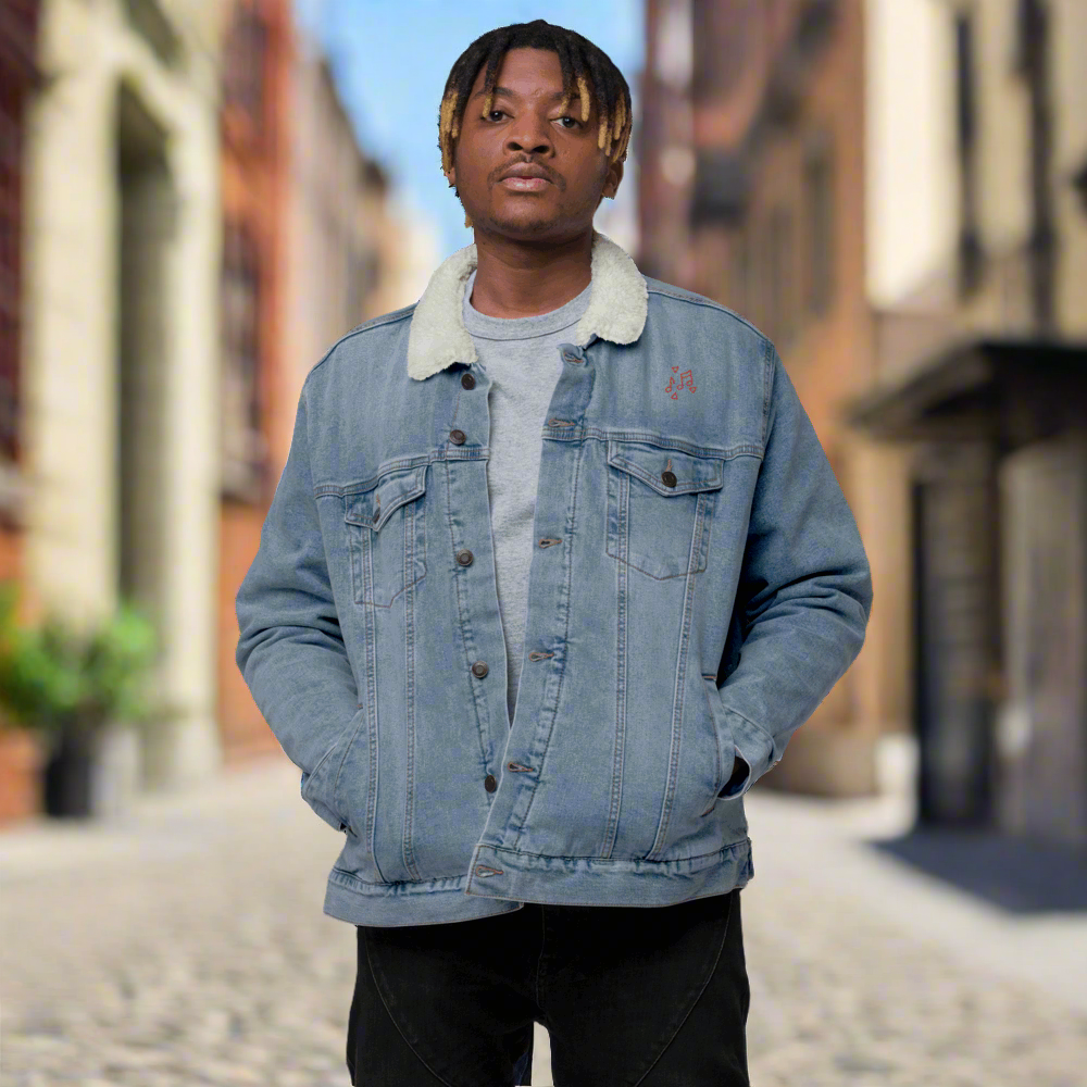 Custom Unisex Music Lover Denim Sherpa Jacket | PERSONALIZED - ChoreGirl