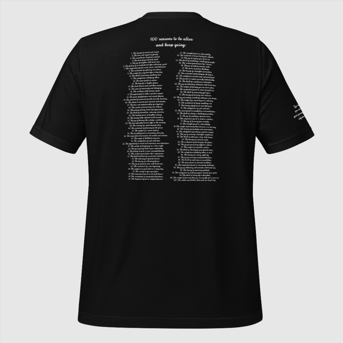 Custom Unisex 100 Reasons to Keep Going Sweatshirt T-Shirt | PERSONALIZED - ChoreGirl