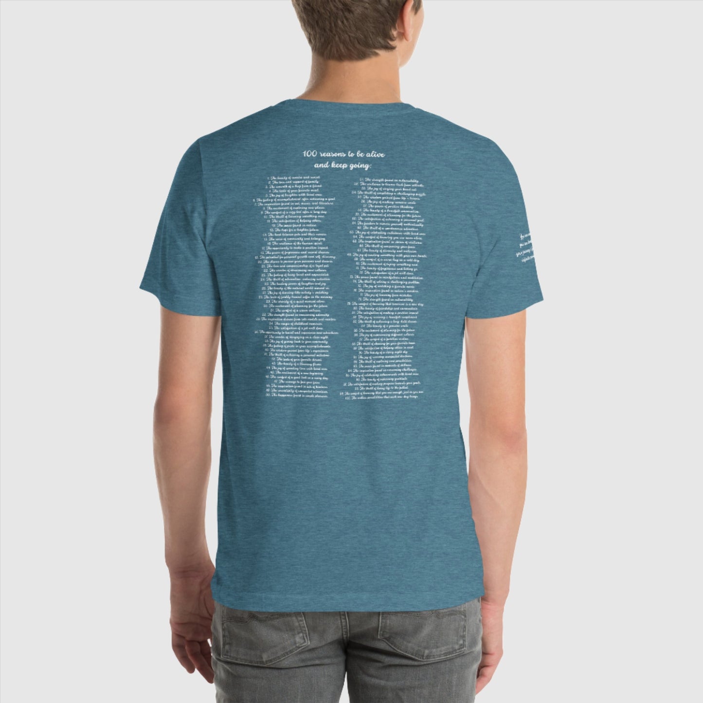 Custom Unisex 100 Reasons to Keep Going Sweatshirt T-Shirt | PERSONALIZED - ChoreGirl