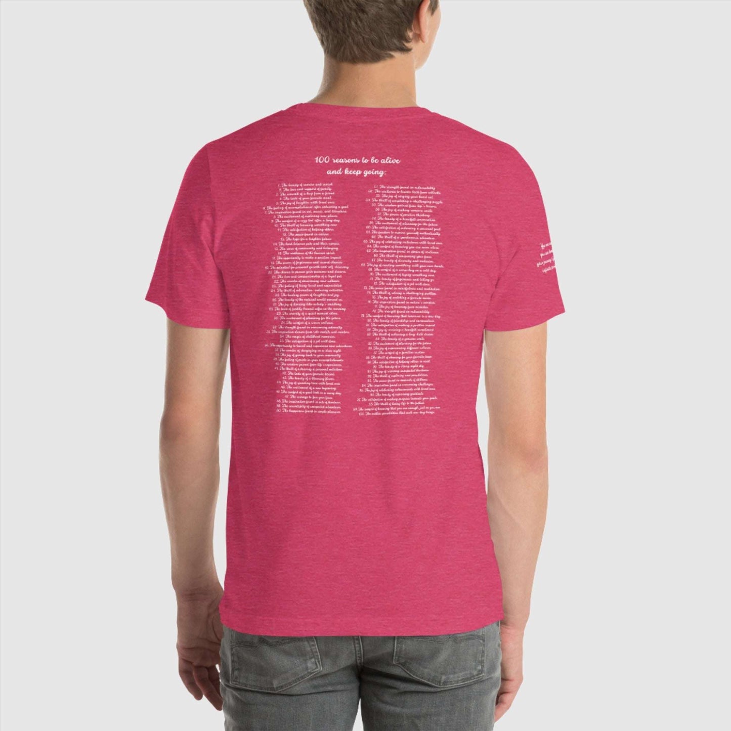 Custom Unisex 100 Reasons to Keep Going Sweatshirt T-Shirt | PERSONALIZED - ChoreGirl