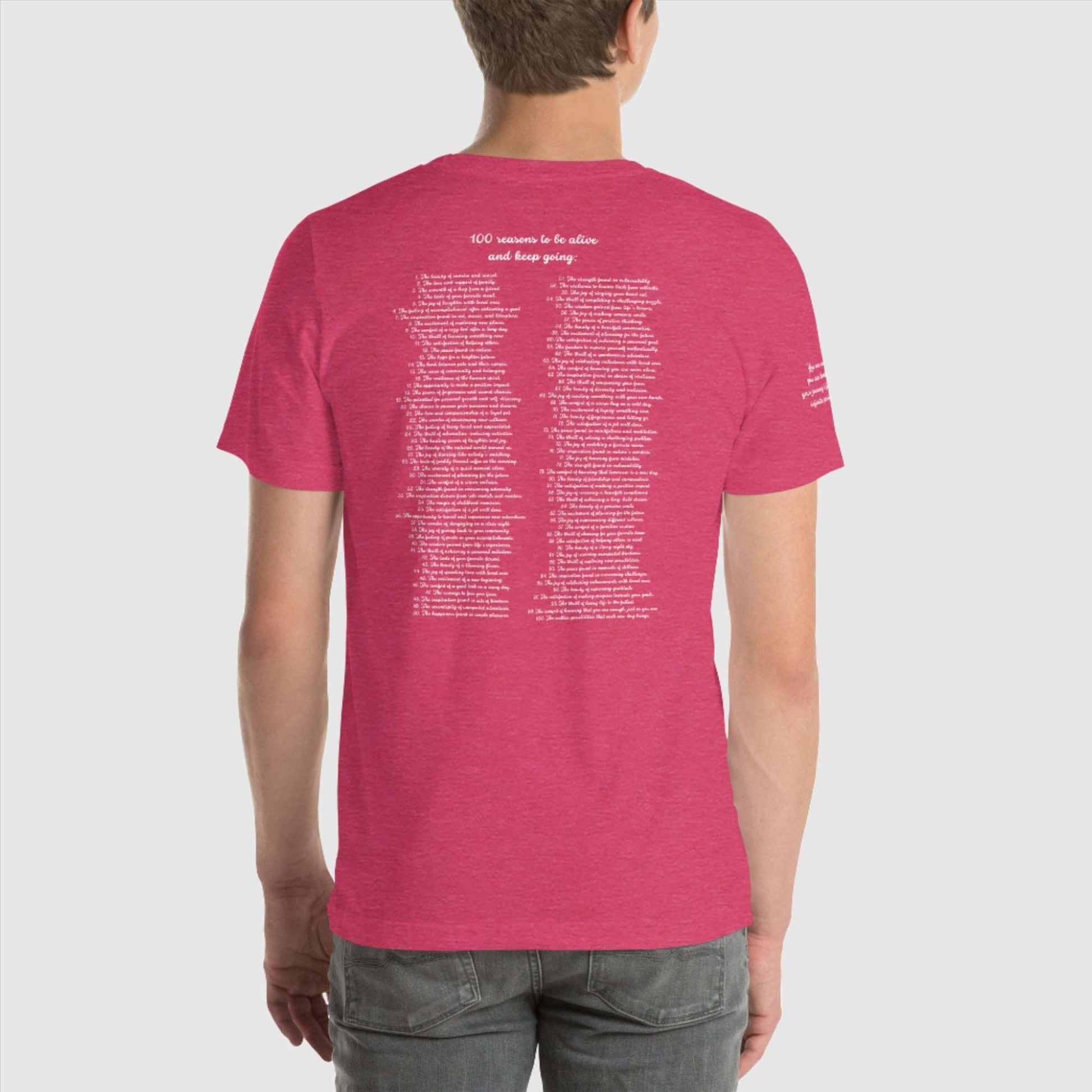 Custom Unisex 100 Reasons to Keep Going Sweatshirt T-Shirt | PERSONALIZED - ChoreGirl