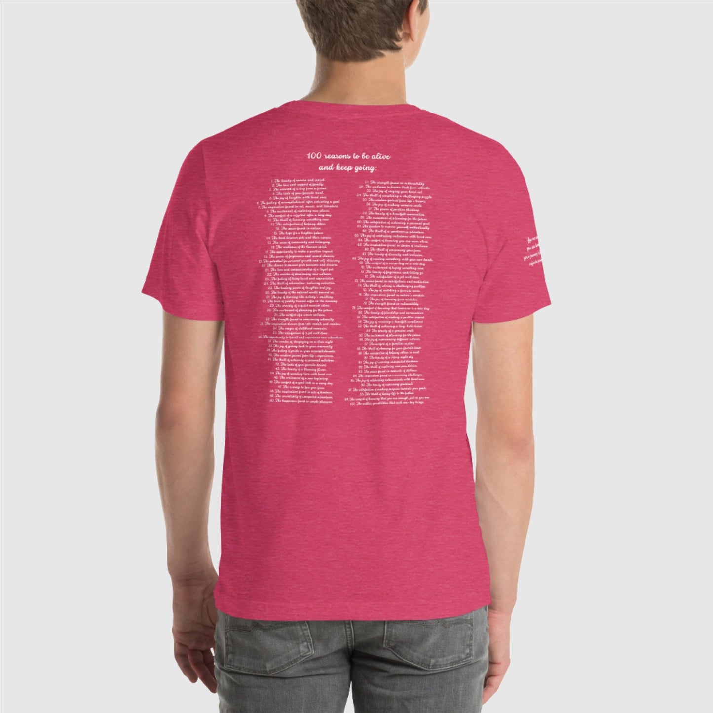 Custom Unisex 100 Reasons to Keep Going Sweatshirt T-Shirt | PERSONALIZED - ChoreGirl